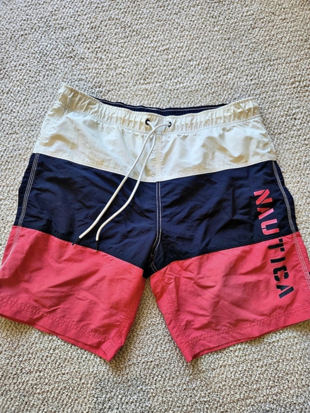 Nautica Colorblock Swim Trunks Color Block Swim Trunks Blue & Pink Medium